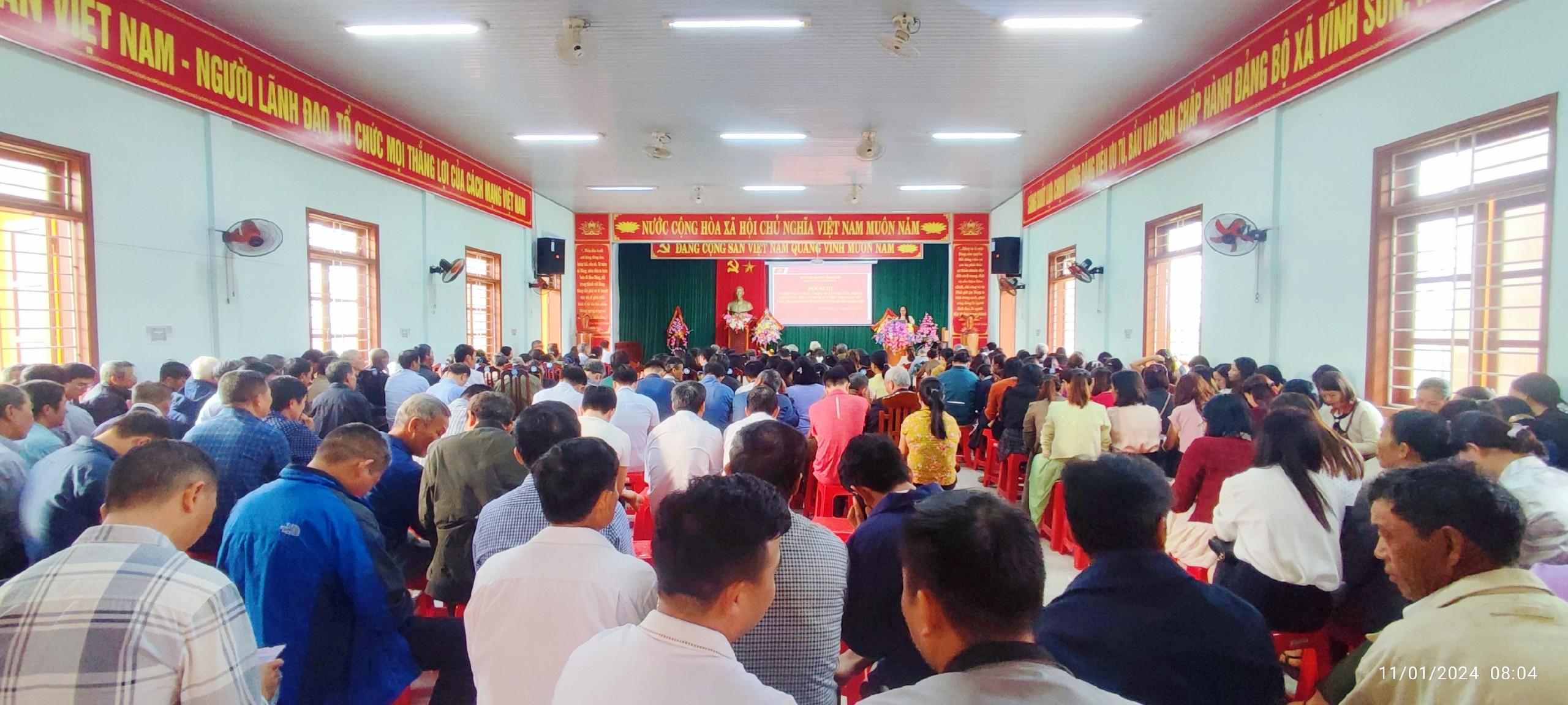 Đảng bộ xã Vĩnh Sơn đã tổ chức Hội nghị nghiên cứu, Quán triệt, tuyên truyền và triển khai thực hiện Nghị quyết hội nghị lần thứ Tám, BCH Trung ương Đảng...